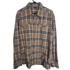 Royal Robbins Mens Plaid Corduroy Shirt Size L Gorpcore Outdoor Grunge Country